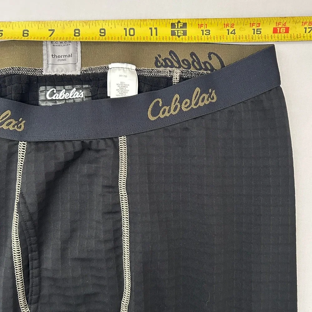 Cabelas Polartec Thermal Pants Mens Large Black ECWCS Fleece Base Layer